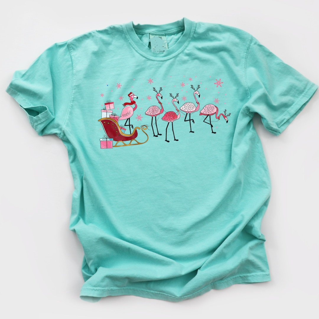 Flamingo Jingle T-shirts Toys For Tots Benefit